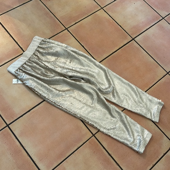 NWT Anthropology Hei Hei matte gold pants - Picture 2 of 9